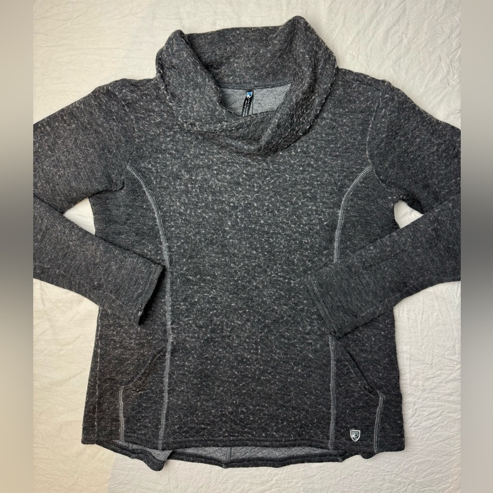 KUHL women’s Cozy‎ Gray Cowl Neck Sweater in gray size small